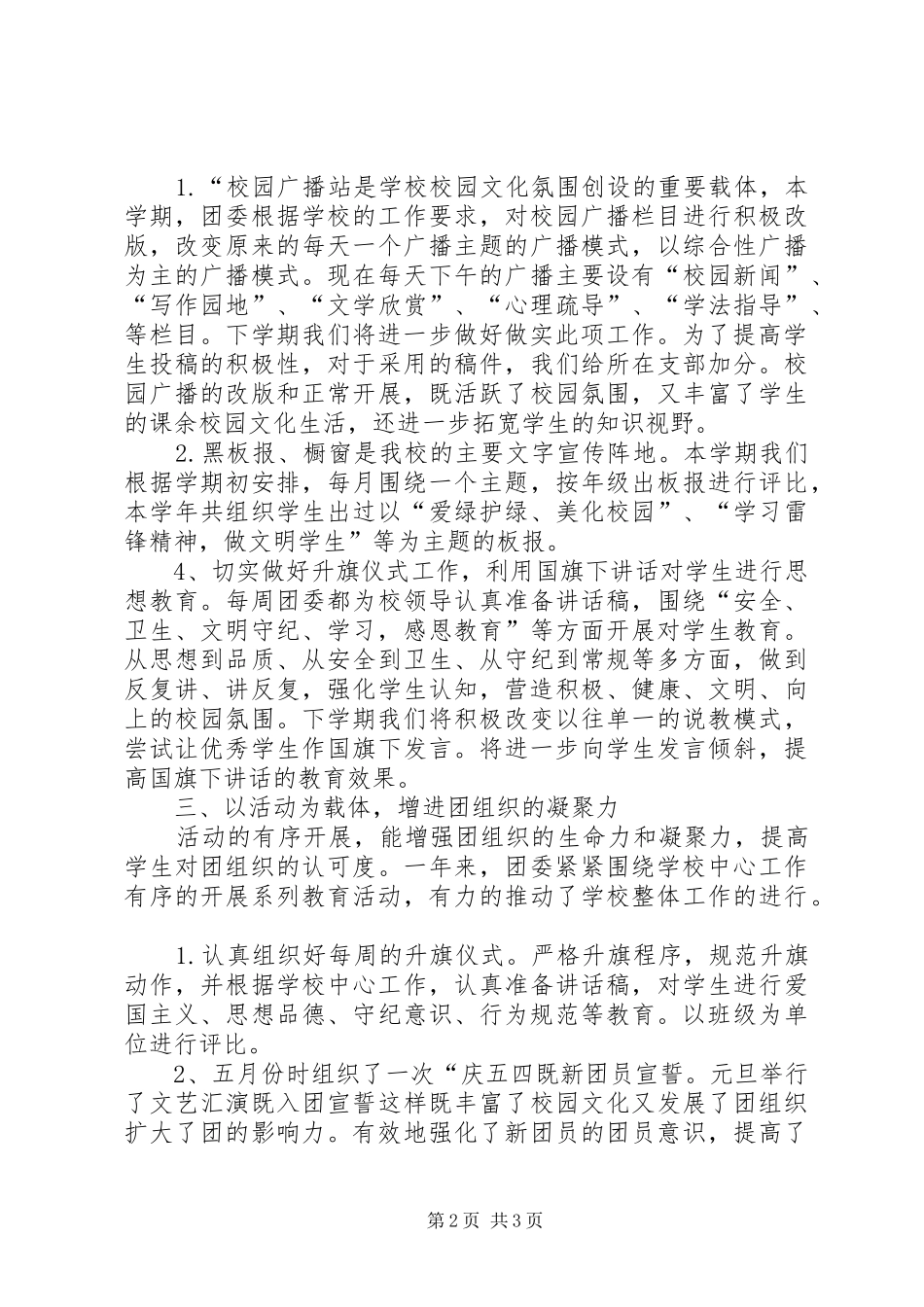 中学共青团工作总结 _第2页