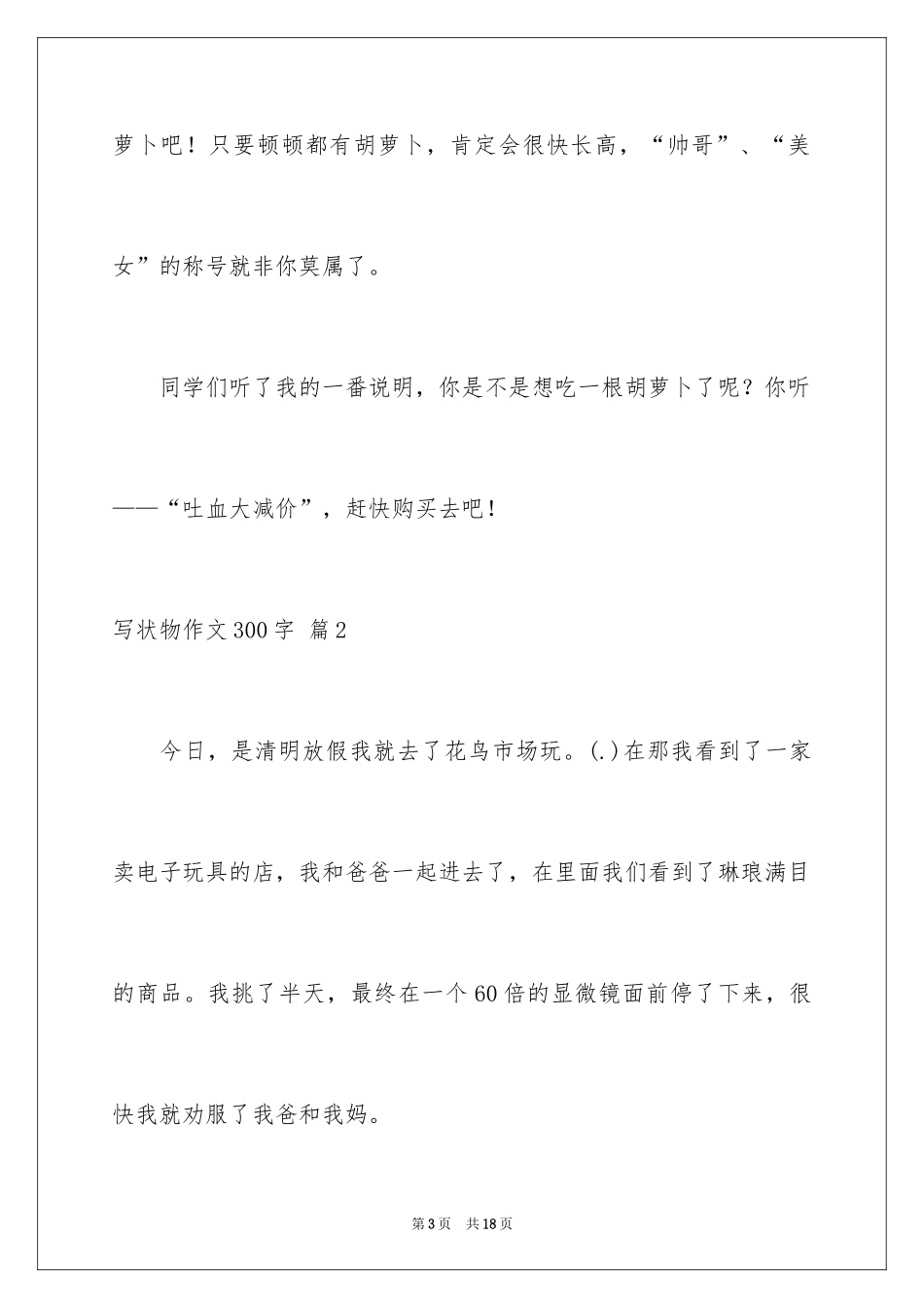 2024写状物作文300字_第3页