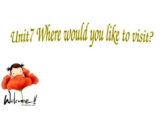 新目标英语九年级Unit7Wherewouldyouliketovisit课件