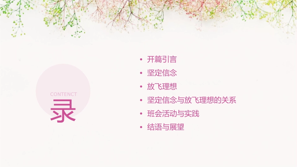 坚定信念放飞理想主题班会课件_第2页