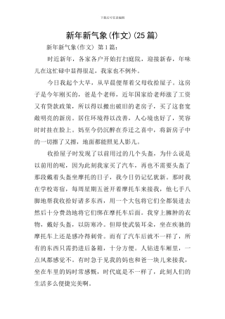 新年新气象(25篇)
