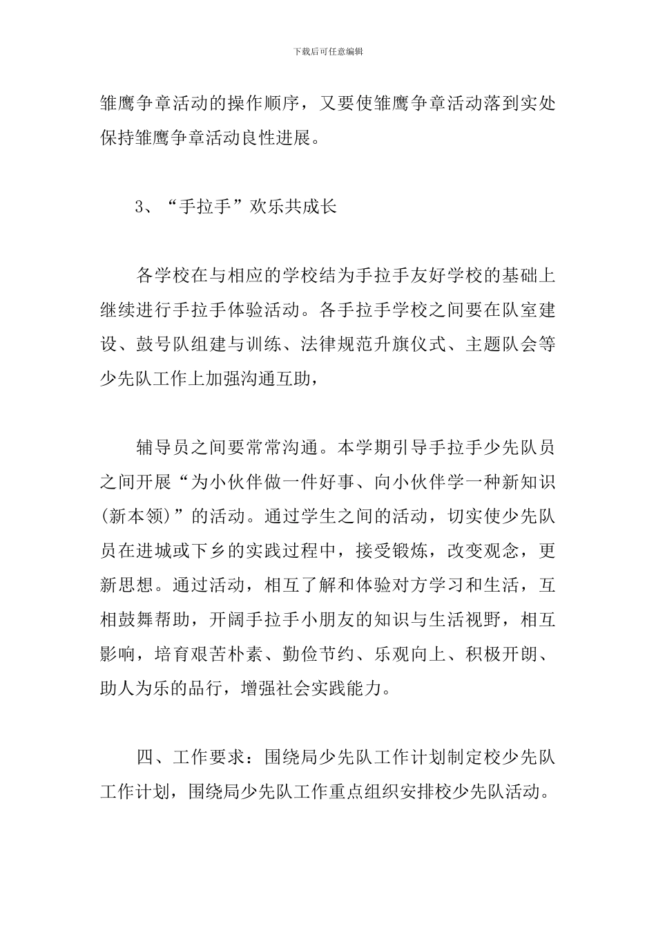 少先队大队辅导员工作计划怎么写2024_第3页
