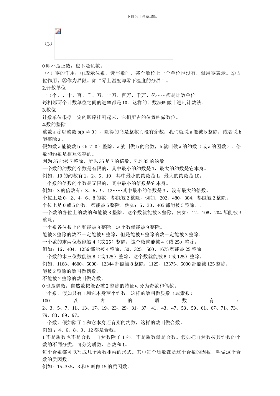 小学六年级毕业班数学知识点复习资料_第3页