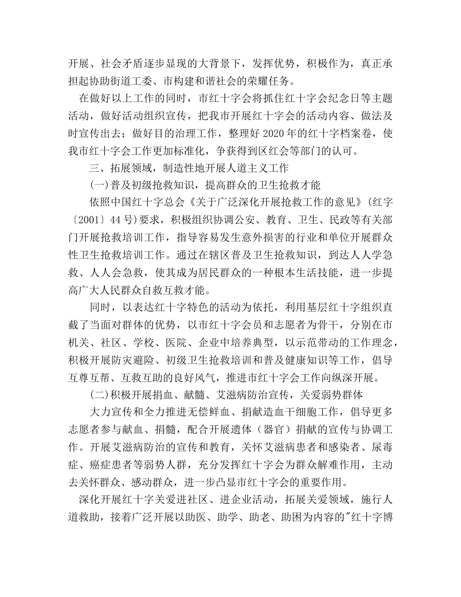市红十字会2020年工作参考计划范文 _第2页