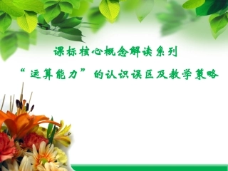 运算能力的认识误区及教学策略（deyang-10-11）