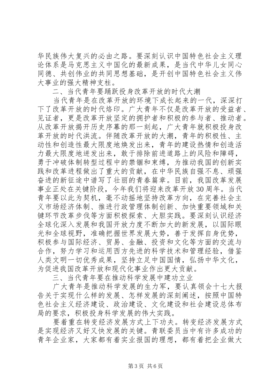 在青联十届四次常委（扩大）会议上的讲话发言_第3页