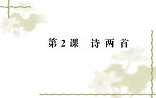 新人教版语文必修一：第2课《诗两首》导学课件