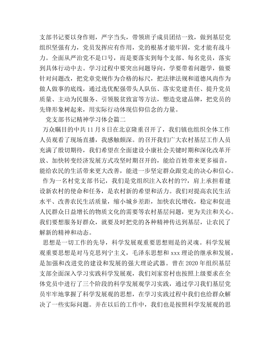 党支部书记精神学习体会 _第2页