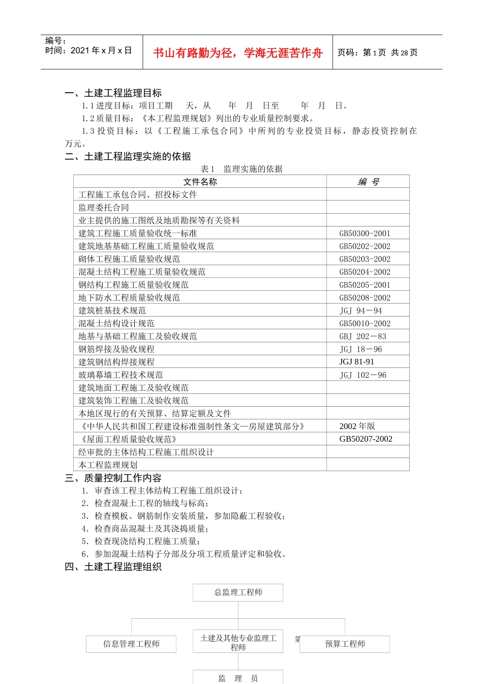 土建工程监理实施细则(DOC31页)_第2页