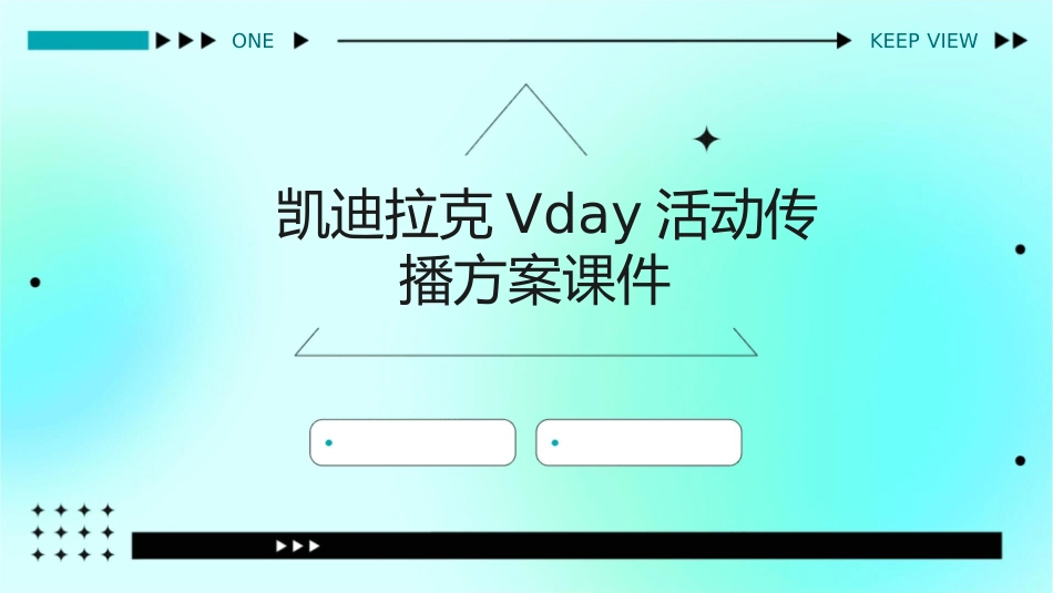 凯迪拉克Vday活动传播方案课件_第1页