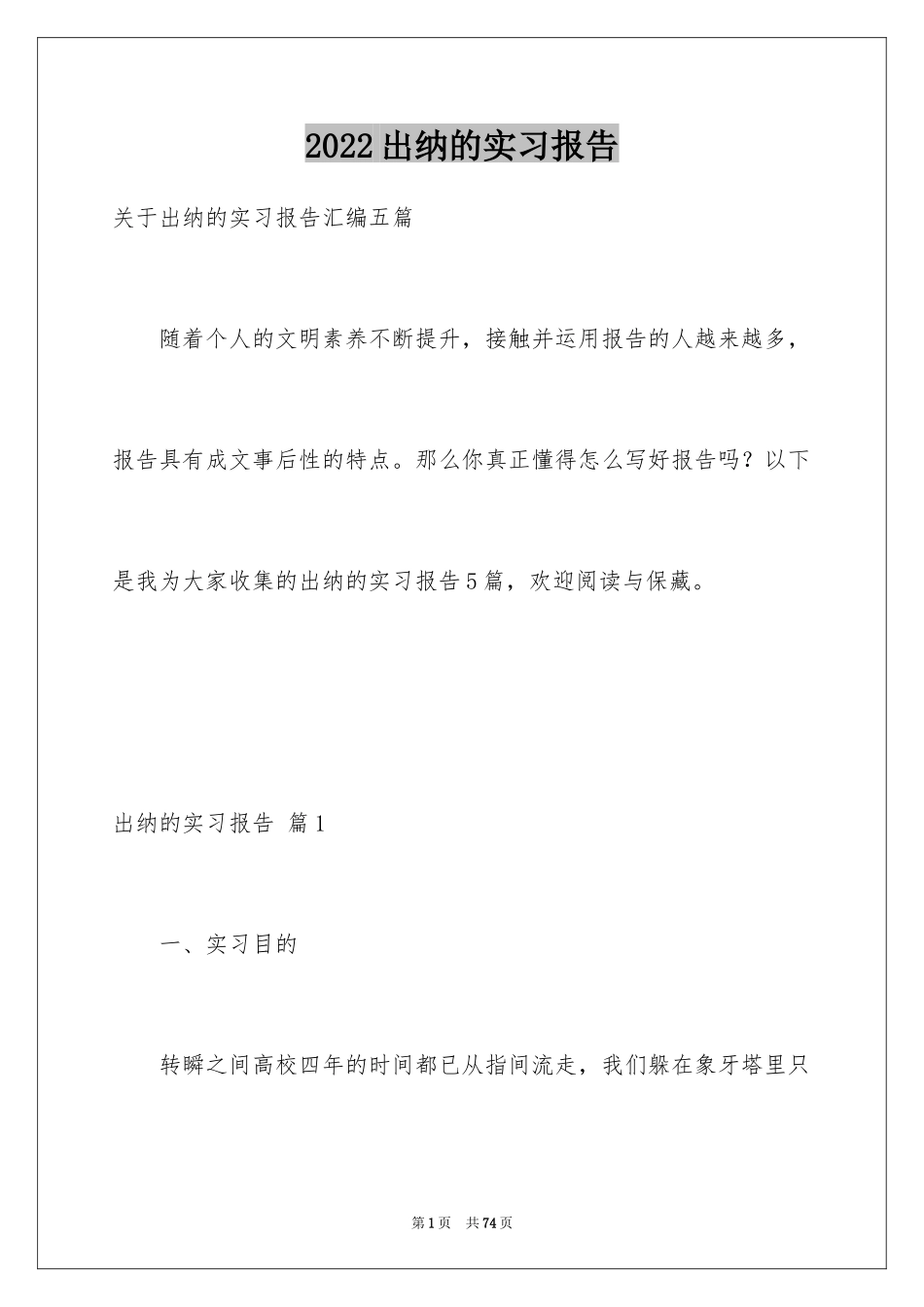2024出纳的实习报告_33_第1页