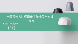 全国残疾人抽样调查工作流程与安排广课件