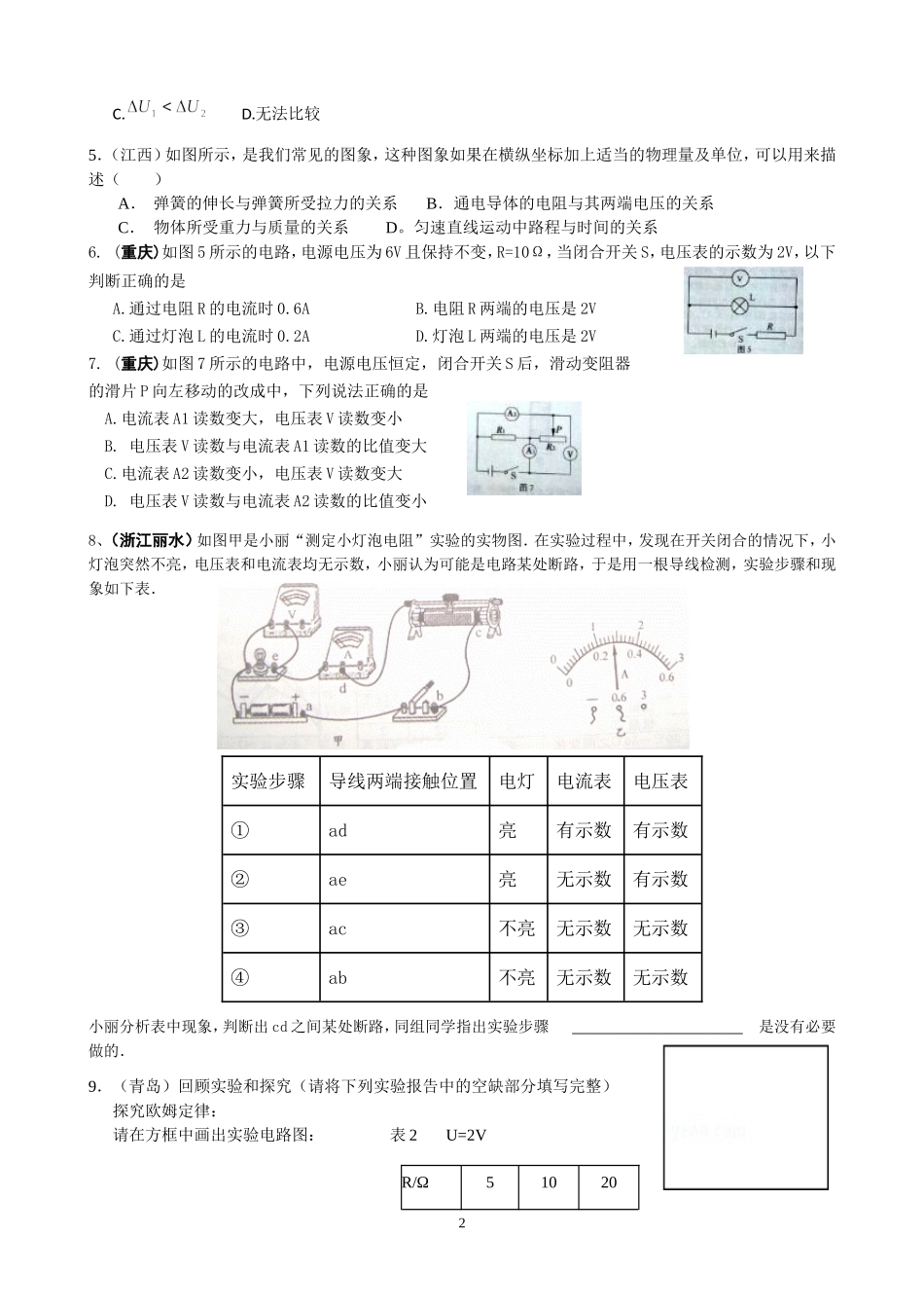 欧姆定律试题_第2页