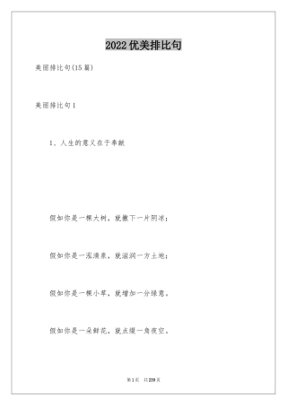 2024优美排比句_4