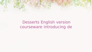 各国甜点介绍desserts英文版课件