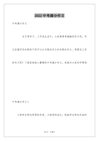 2024中考满分作文_393