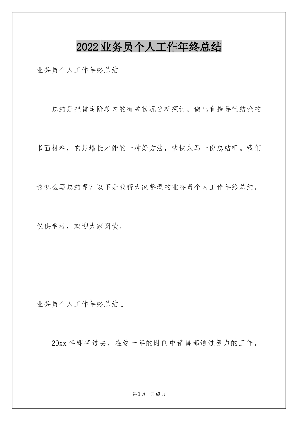 2024业务员个人工作年终总结_第1页