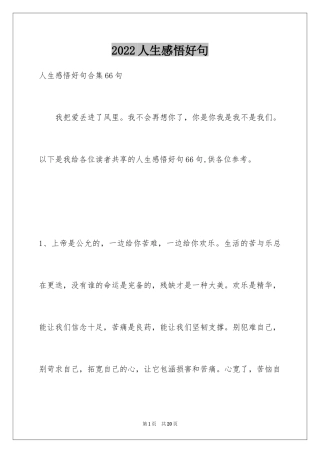 2024人生感悟好句_30