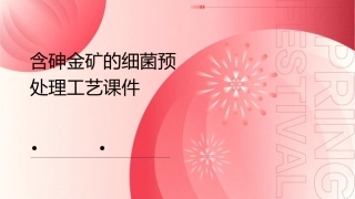 含砷金矿的细菌预处理工艺课件