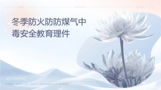 冬季防火防电防煤气中毒安全教育护理课件