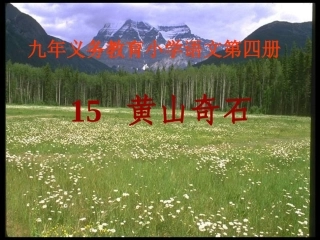 二年级语文黄山奇石2