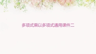 多项式乘以多项式通用课件二
