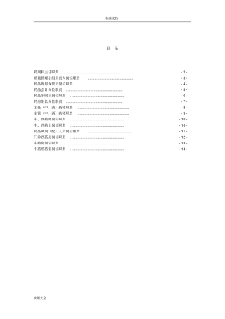 医院药剂科各岗位职责96776