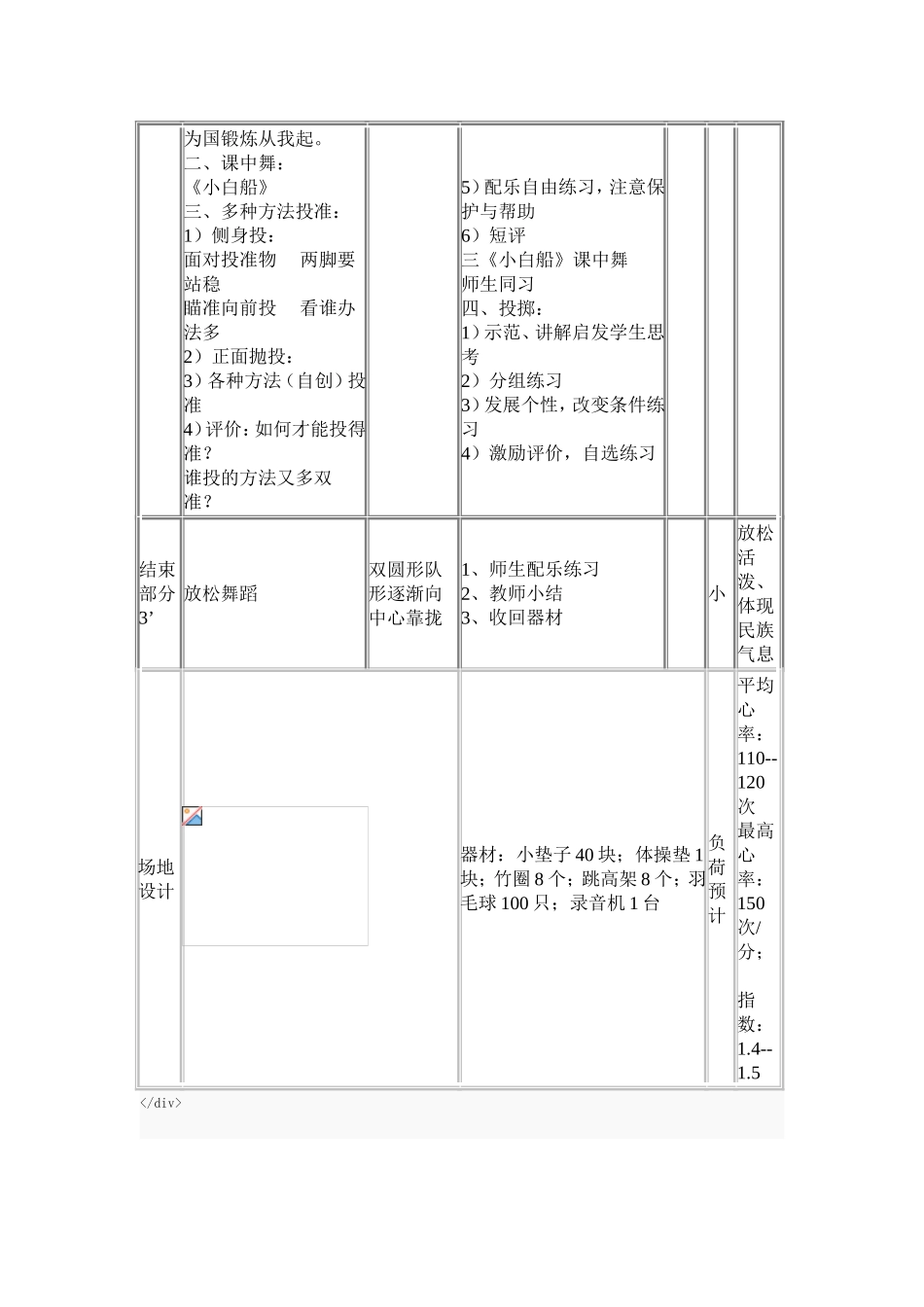 小学体育水平二前滚翻教学设计及教案_第3页