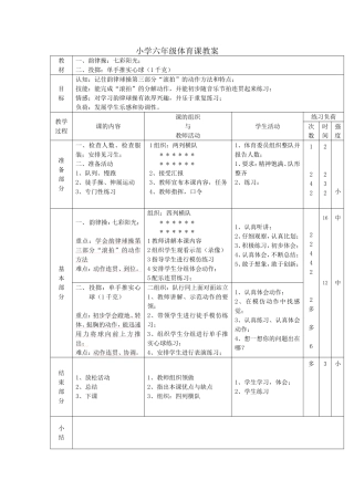 投掷：单手推实心球
