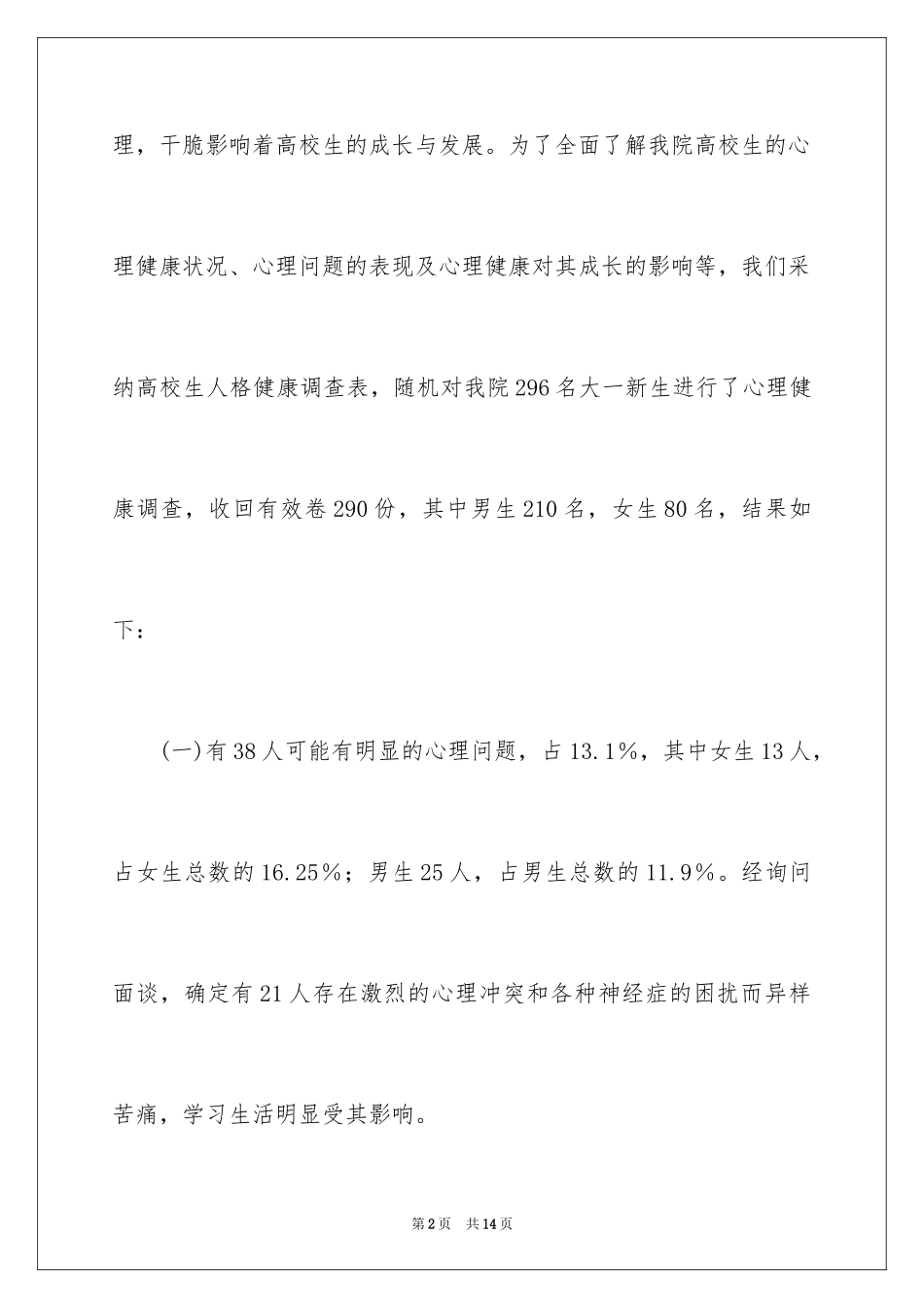 2024大学新生适应期的心理问题_第2页