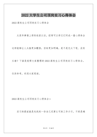 2024大学生公司顶岗实习心得体会_1