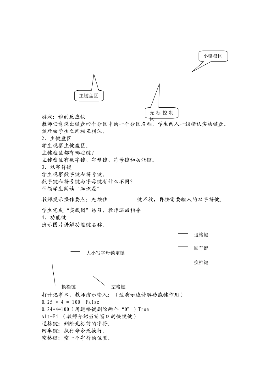 《认识键盘》教学设计_第2页