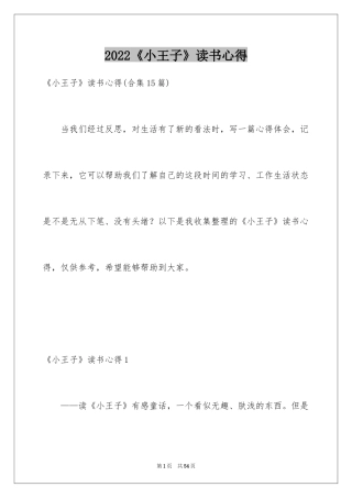 2024《小王子》读书心得_14