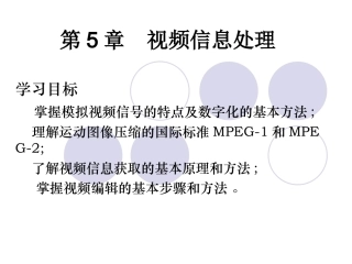 视频信息处理