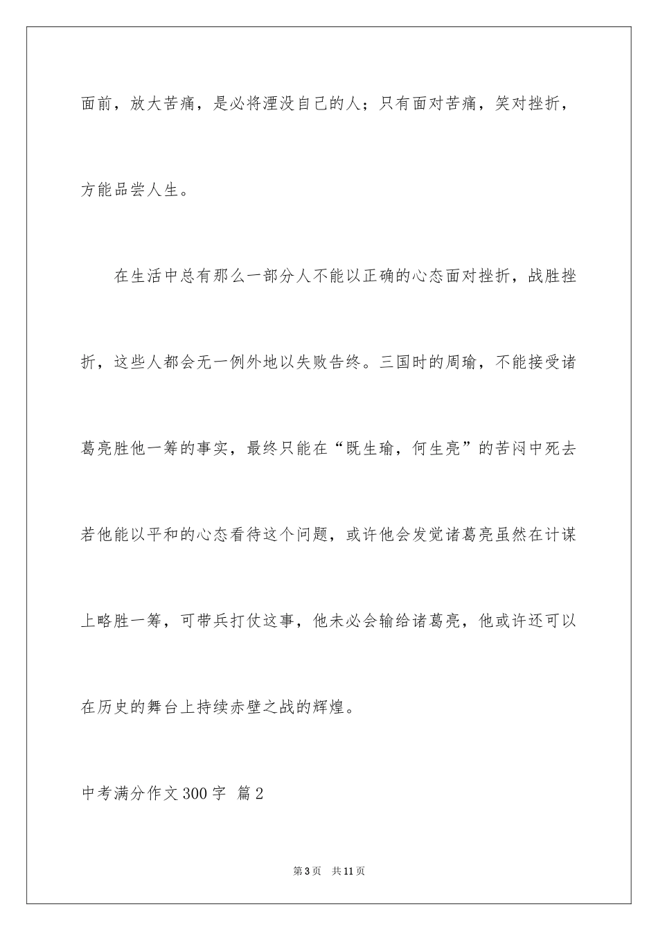 2024中考满分作文300字_5_第3页