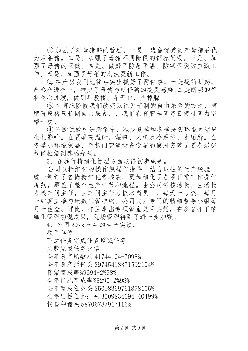 养猪场年终工作总结 _第2页