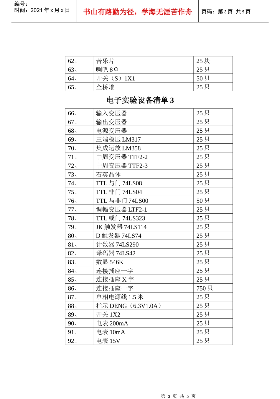 电子实验设备清单1_第3页