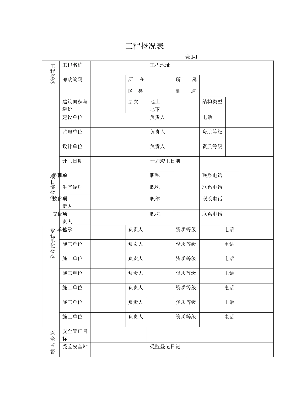 安全质量标准化达标实施手册表格_第1页
