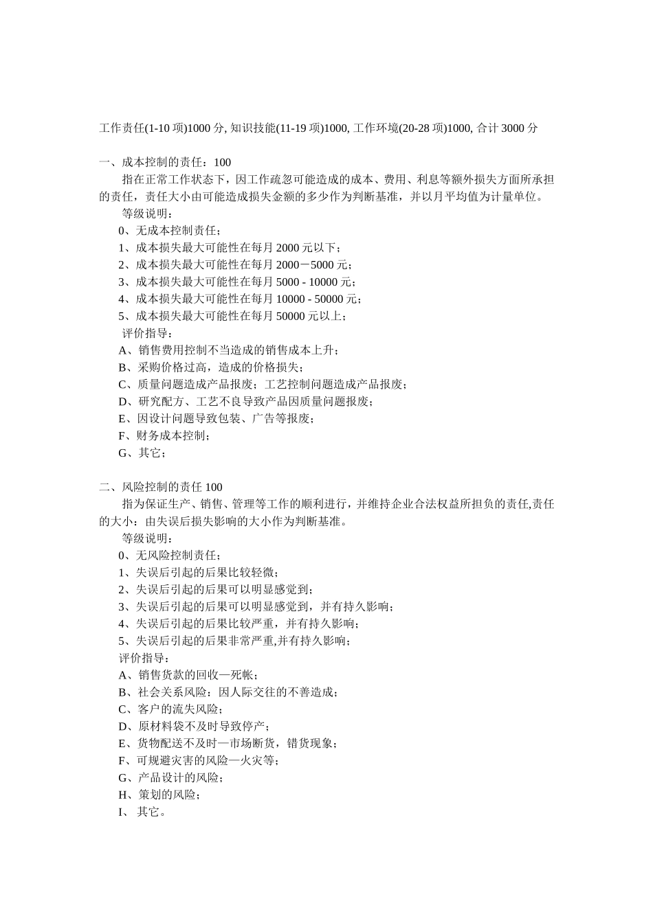 岗位评价等级体系因素计点法_第1页