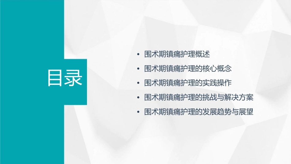 外科医生角度围术期镇痛护理课件_第2页