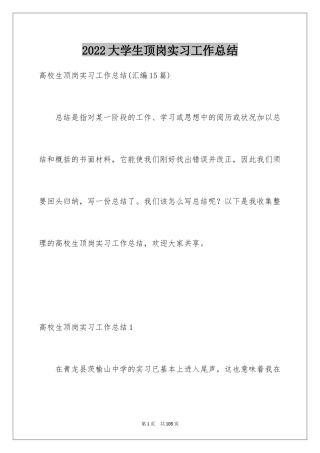 2024大学生顶岗实习工作总结_2
