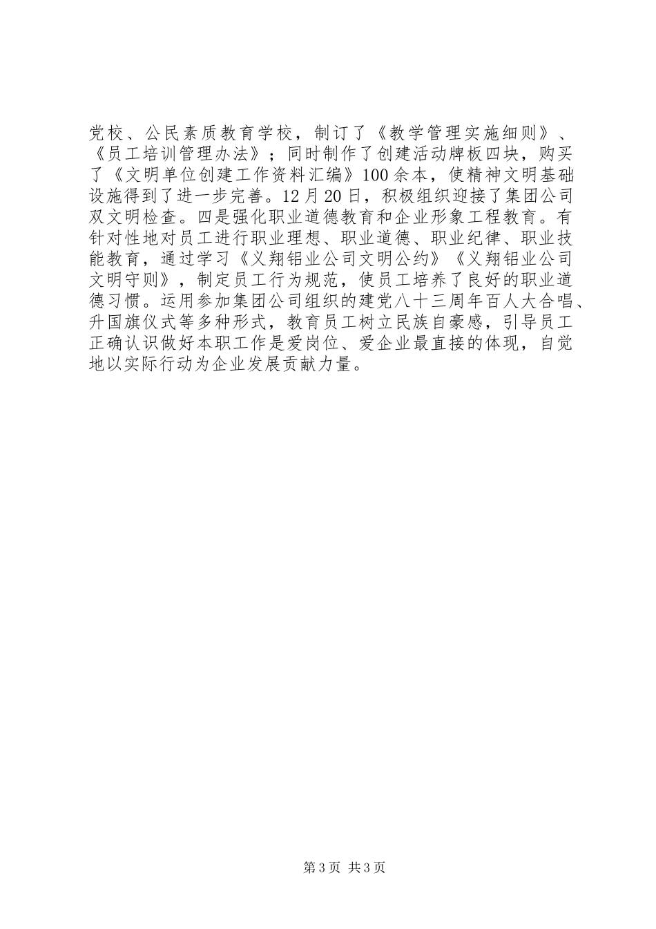义翔铝业党委年工作总结 _第3页