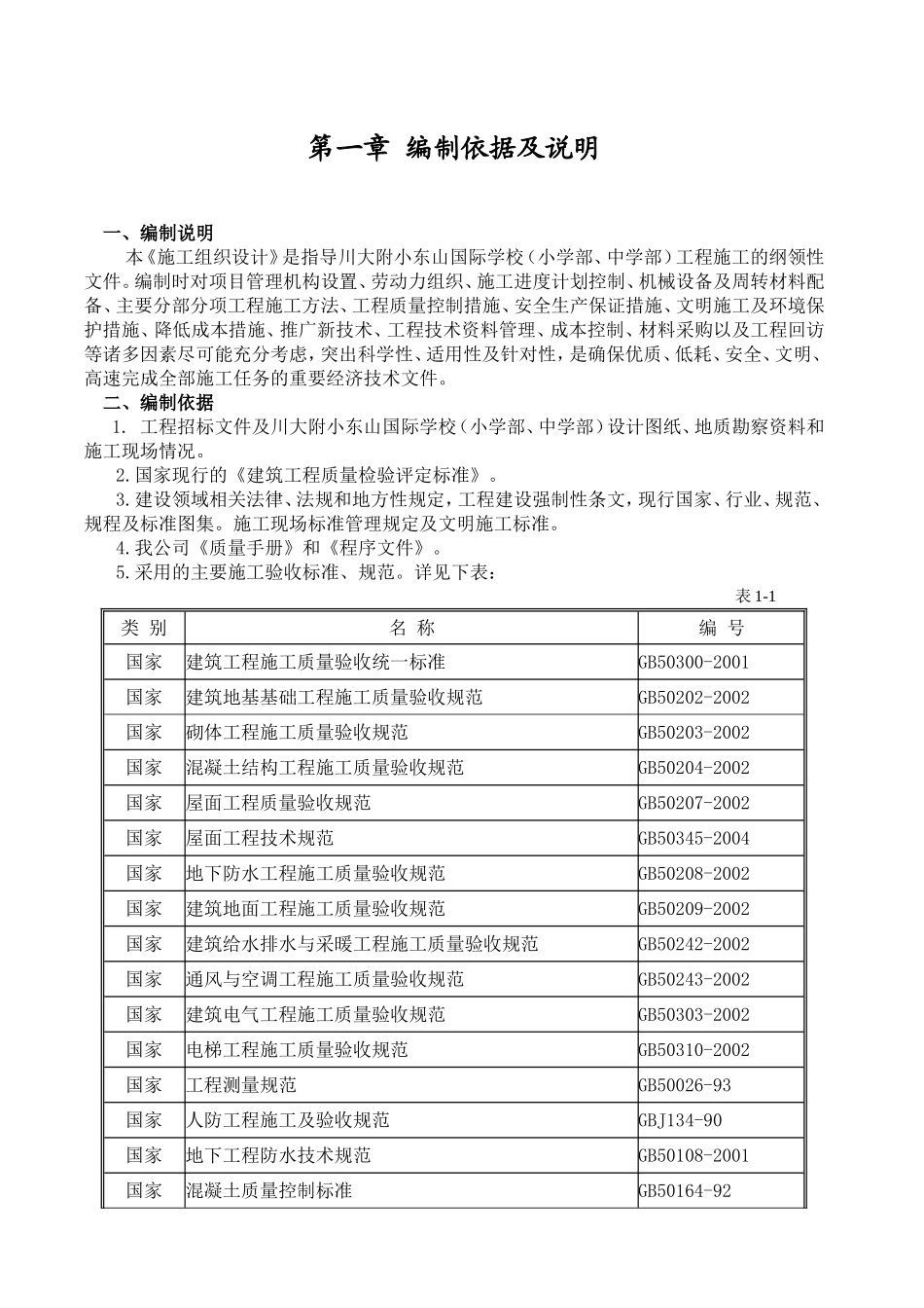 川大附小建筑工程施工组织设计方案(DOC115页)_第1页