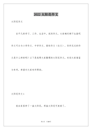 2024太阳花作文_25