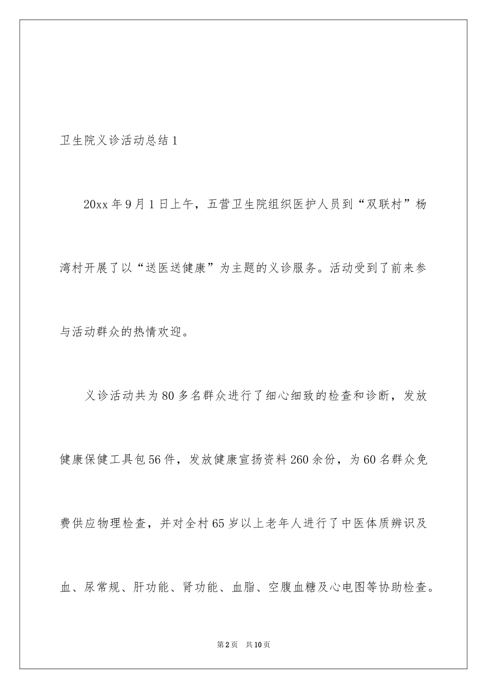 2024卫生院义诊活动总结_第2页