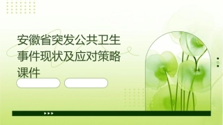 安徽省突发公共卫生事件现状及应对策略课件