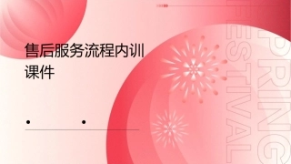 售后服务流程内训课件