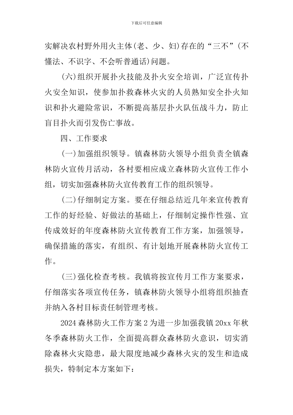 2024森林防火工作方案_第3页
