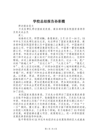 学校总结报告孙彩霞 
