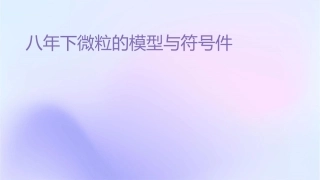 八年级下微粒的模型与符号课件